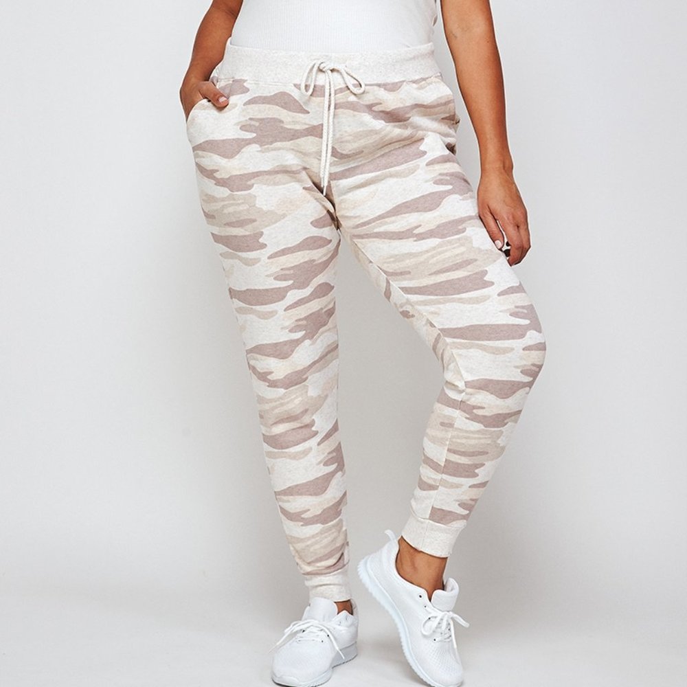 PLUS FLEECE RELAX FIT CAMOUFLAGE JOGGERS
